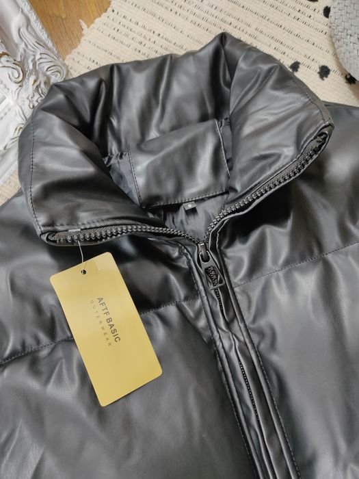 Курточка дутик из экокожи кожзам как ZARA