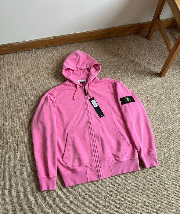 Зіп худі рожева Stone island бу