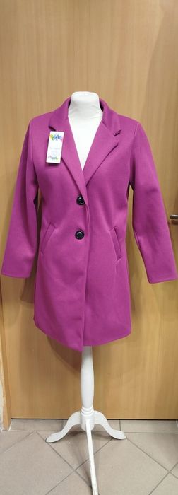 Wyprzedaż płaszcz wiosenny fiolet biskupi S i M