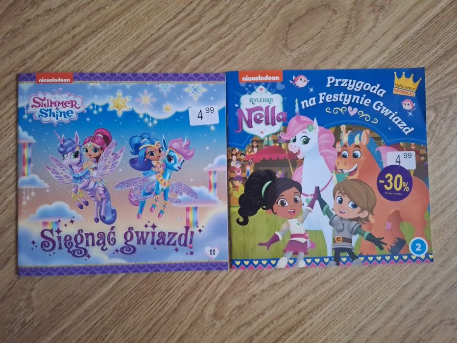 Książeczki, książki dla dzieci, shimer i shine, nella