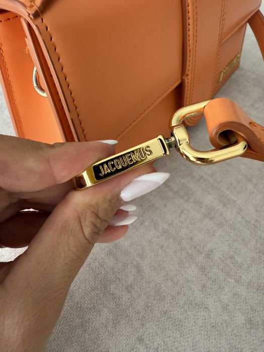 Mala Jacquemus Le Grand Bambino original – cor laranja