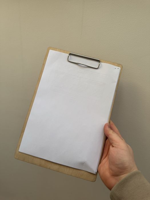 Clipboard Drewniany A4 podkładka pod notatki menu z klipsem