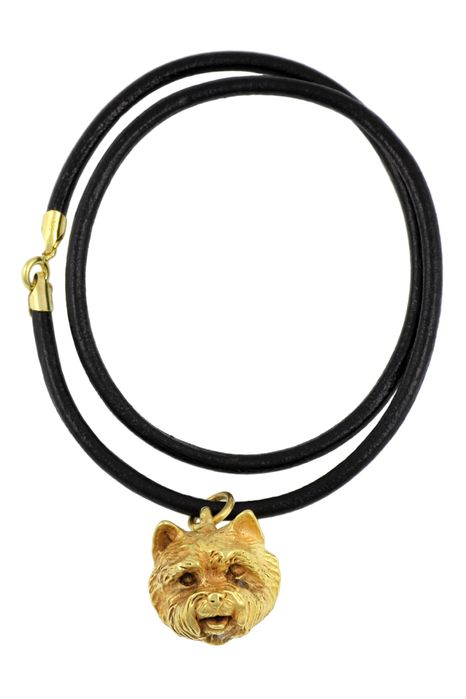 West Highland White Terrier naszyjnik pozłocony Art-Dog