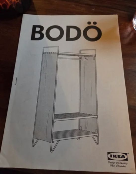 Cabide aberto IKEA Bodo em madeira / Roupeiro / Estante