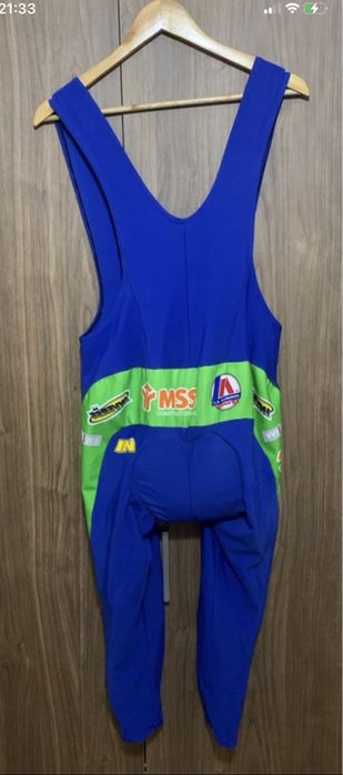 Calcoes piratas e colete da LA Aluminios Maia milaneza da Giordana XL