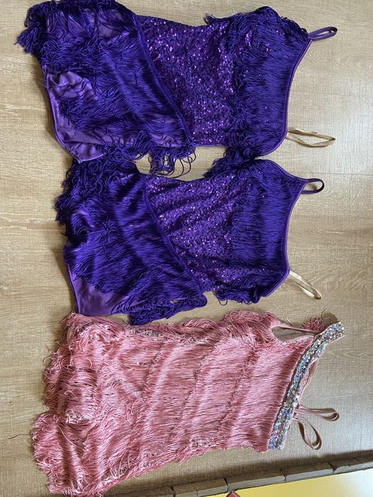 Платье латина сукня бахрома 140-146 тренеровочное танцевальное