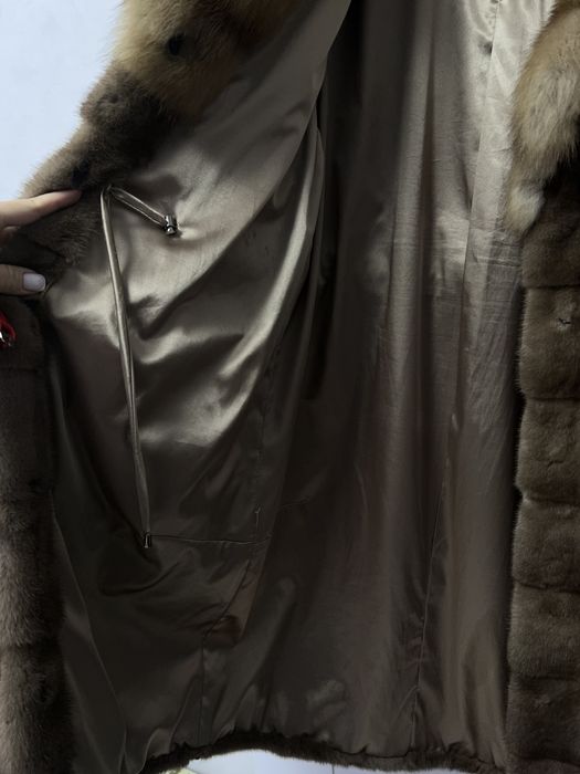 Шуба норкова с соболем