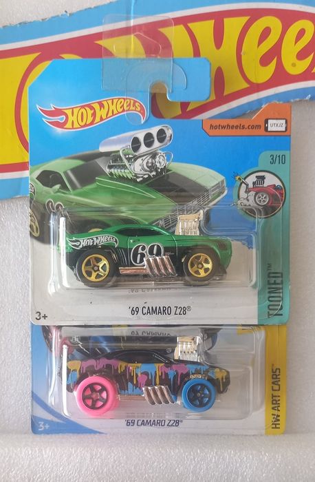 Conjunto 2 , 69 camaro z28 hot wheels