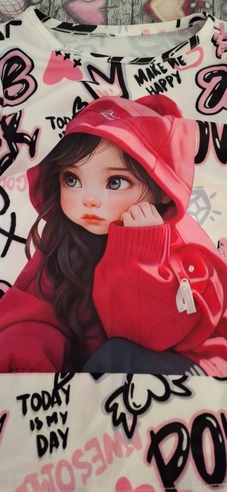 Mega kolory  bluzka prążek 140