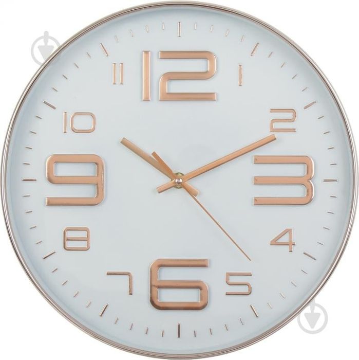 Настінний годинник Модерн 30,5 см рожеве золото