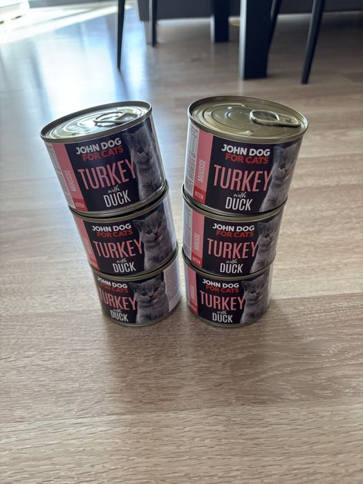 John Dog for cats Mousse Indyk z kaczką dla kociąt 6x 200g