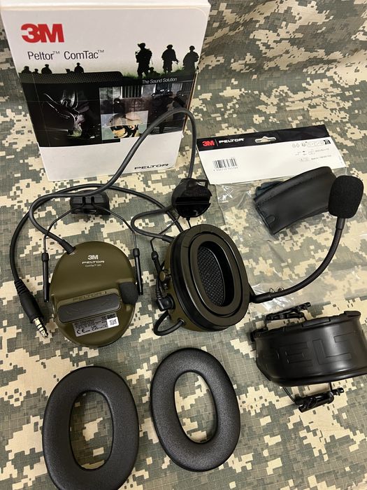 Військові активні навушники Peltor з гарнітурою + кріплення на шолом‼️