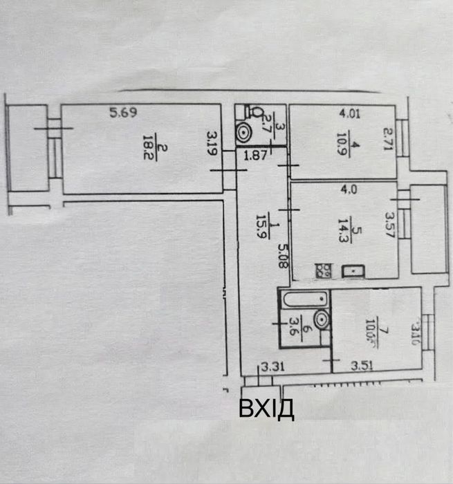 ТЕРМІНОВО! 3-кімнатна квартира 82 м² — Кадетський Гай, 3, Соломянский район