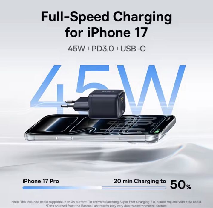 Новинка! Швидка зарядка Baseus 45W EnerFill FN22