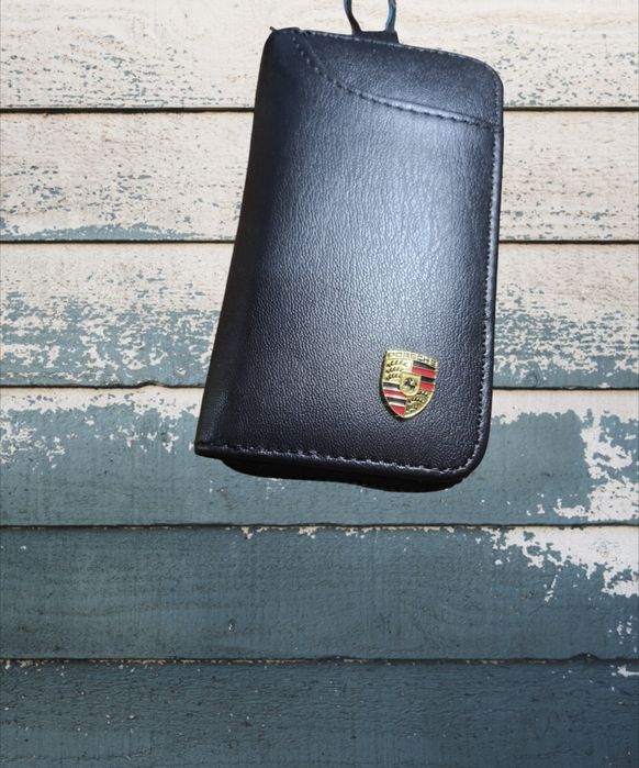 Porsche	-carteira, porta chaves. Novo