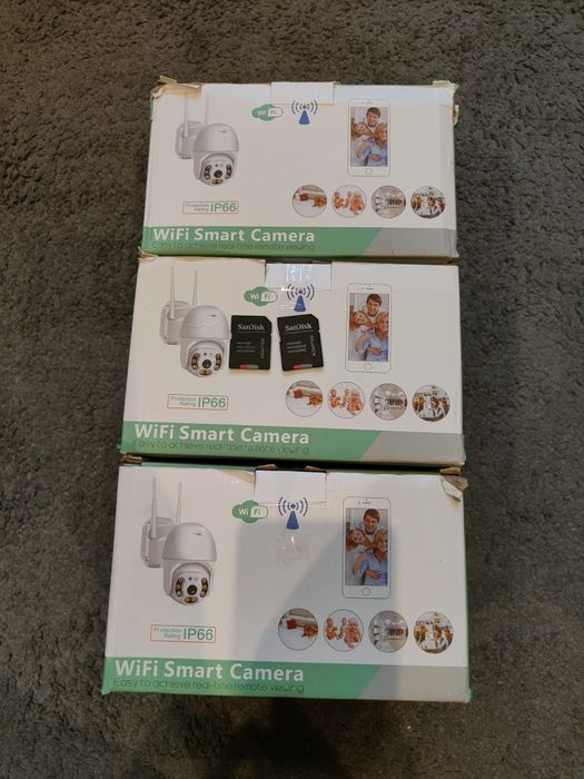 Kamery obrotowe zewnętrzne WiFi / LAN IP66 (Nowa i Używane) + Karty SD