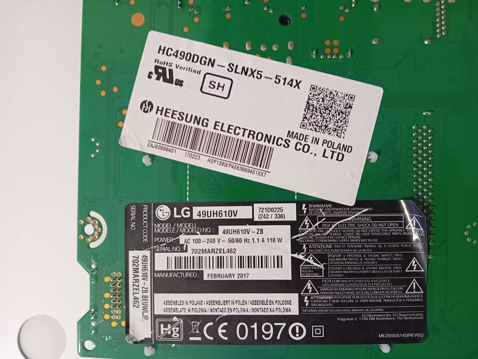 Placa de video tv  LG-49UH610V