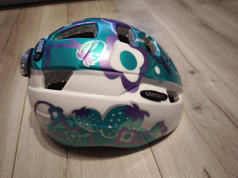 Kask rowerowy dziecięcy z lampką Uvex rozmiar 46-52cm