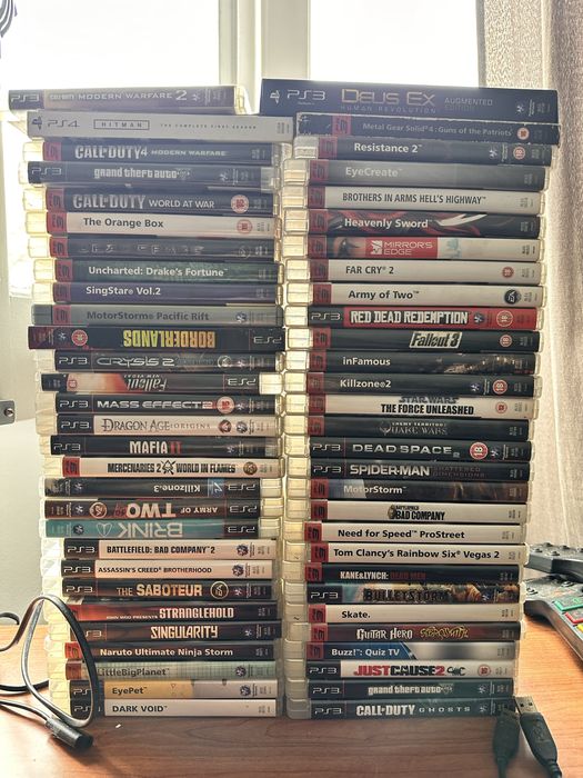 •Mega Lote PS3 | 60 Jogos | Guitar Hero | Buzz | 2 Comandos | Coleção Completa•