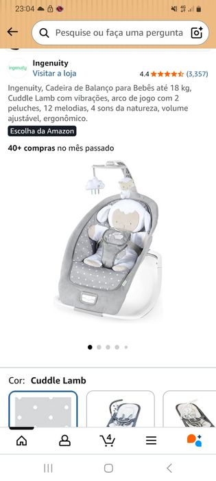 Cadeira espreguiçadeira bebé