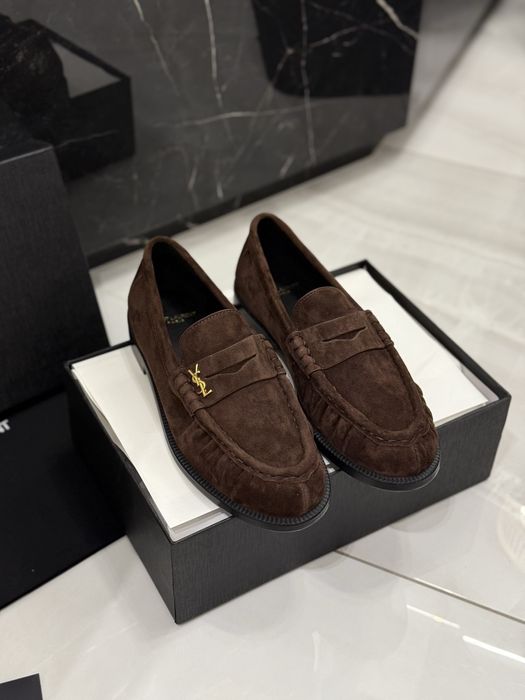 Mokasyny YSL Suede Brown