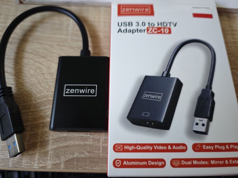Adapter konwerter przejściówka USB 3.0 do HDMI Full