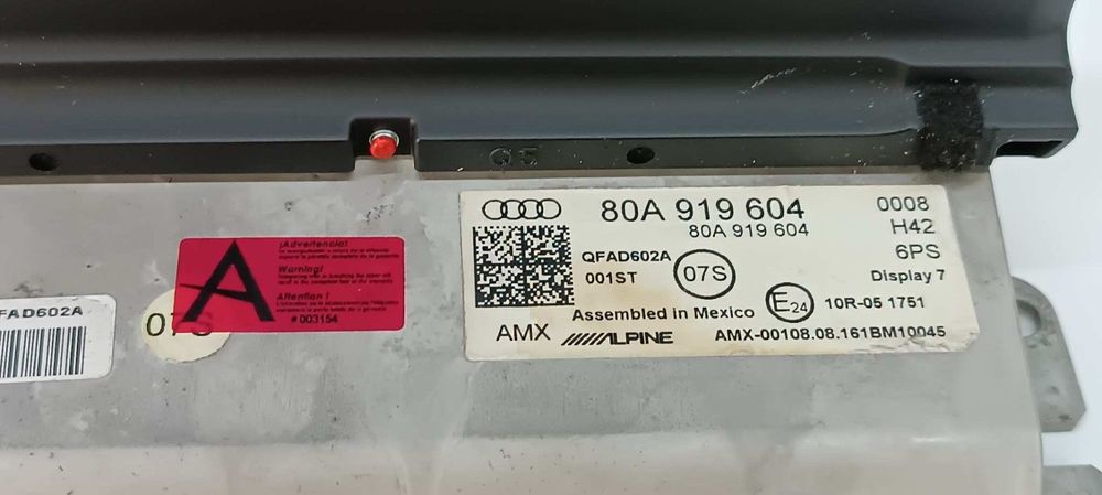 TELA/ECRÃ MULTIFUNÇÕES AUDI Q5 (FYB) S LINE QUATTRO