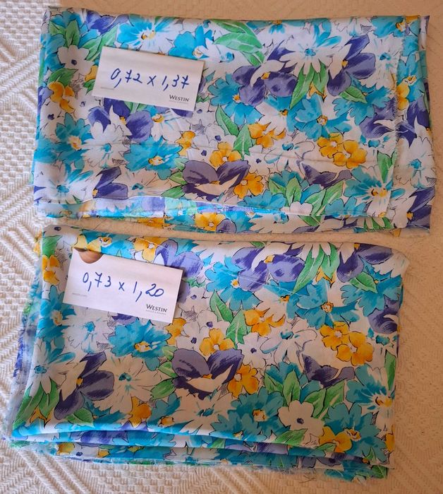 Retalhos / Tecidos de Crepon e Seda