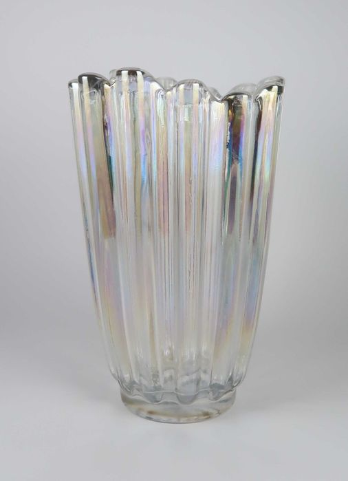 Jarra gomada antiga em vidro Iridescente