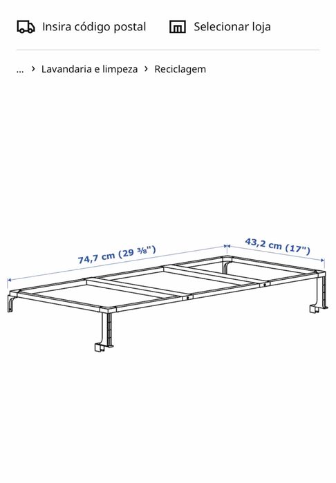 Suporte Ikea para caixotes do lixo - usar com gama Maximera