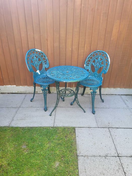 Bistro zestaw mebli ogrodowych żeliwo/ aluminium. Super jakość i cena