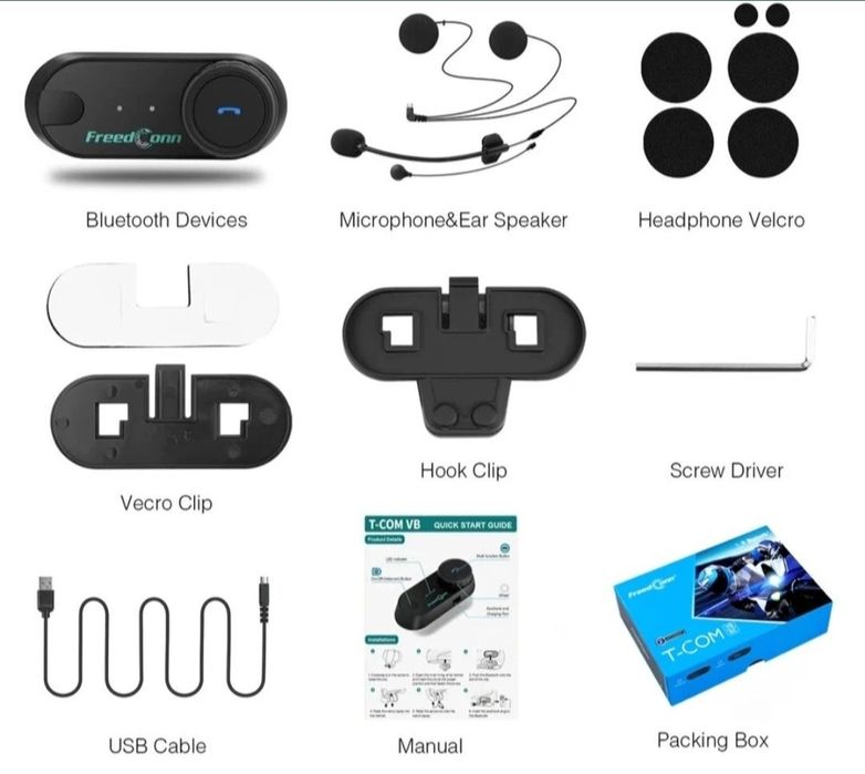 Auricular / Intercomunicador Bluetooth C/RADIO /Motard ( NOVO )