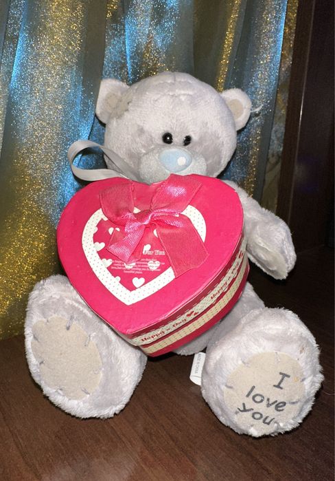 Игрушка Teddy для подарка с коробочкой- сюрприз 14 февраля