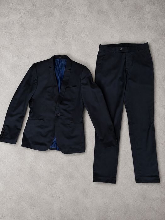 Garnitur męski slim-fit 46 granatowy Dastan Komplet