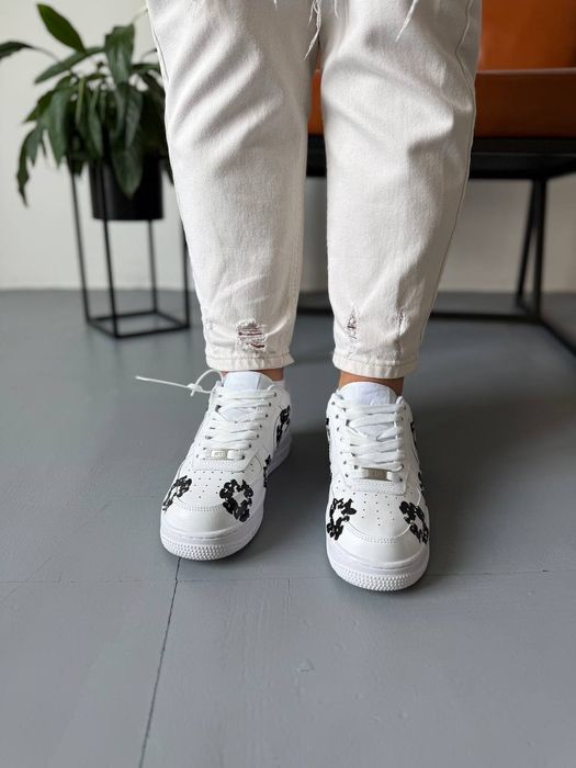 Кросівки жіночі та чоловічі Nike Air Force 1 Low Denim White