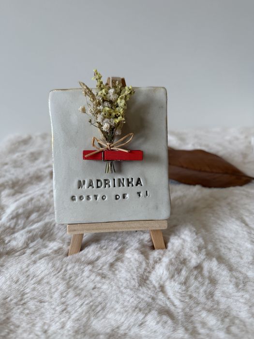 Tela decorativa em ceramica dia das madrinhas