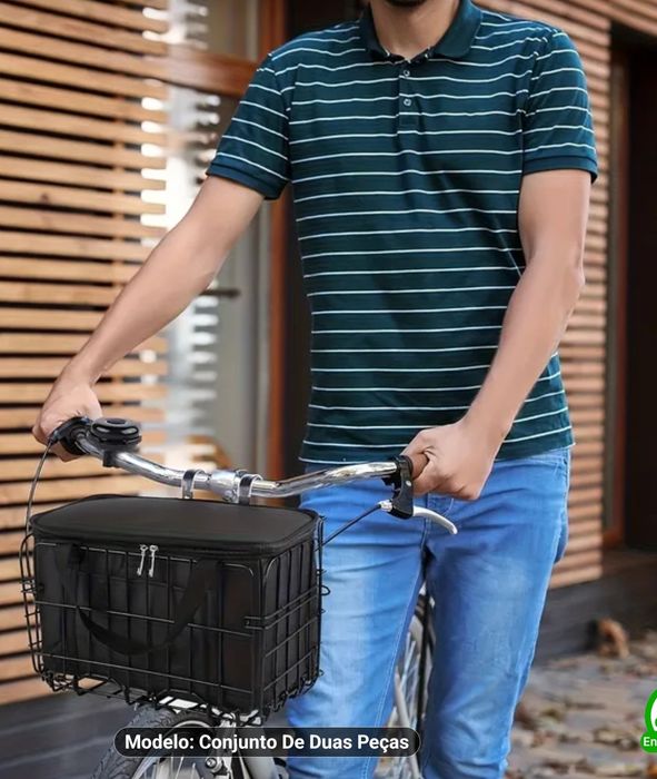 Cesto dobrável para mota ou bicicleta