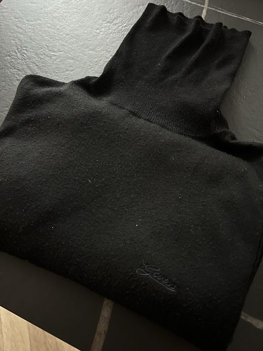 GUESS black WOOL/wełna golf L – minimalizm & elegancja