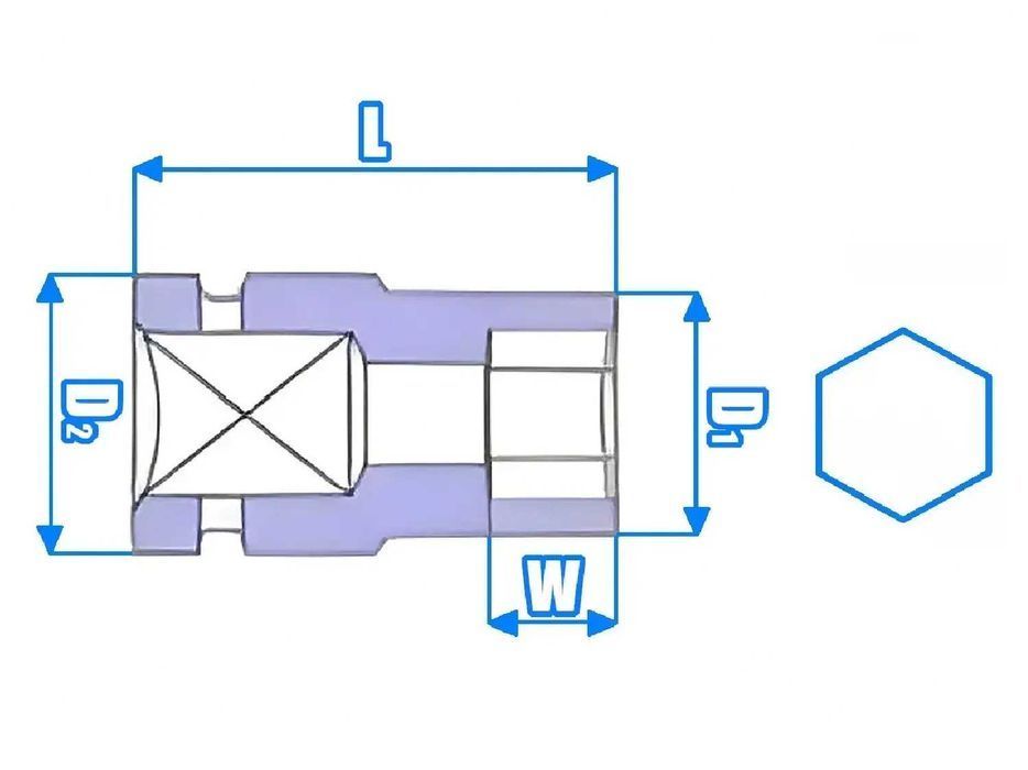 Nasadka długa Udarowa 19mm 1/2" klucz 19mm nasadka długa 19mm