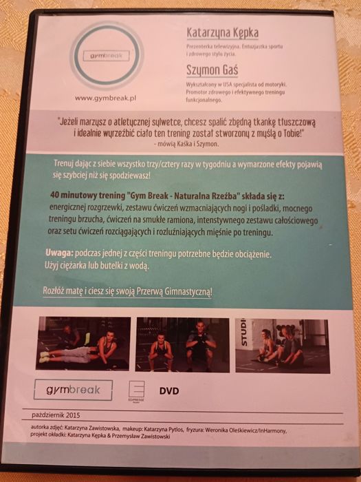 DVD Trening Max Spalanie  Naturalna Rzeźba Gym Break 40 min trening