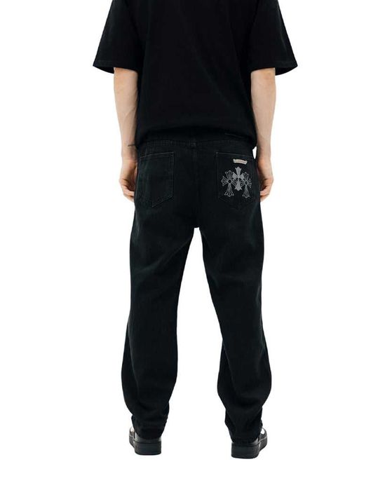 Джинси Chrome Hearts Jeans with Cross Black CH123-BK