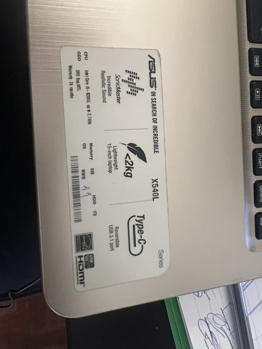 Portátil ASUS i5 | 8GB RAM | 1TB | 15,6” | Bom estado