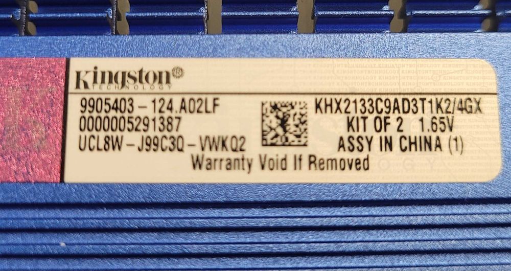 Pamięć RAM DDR3 8GB (4X2GB) 1600 MHz Kingston HyperX + wentylator