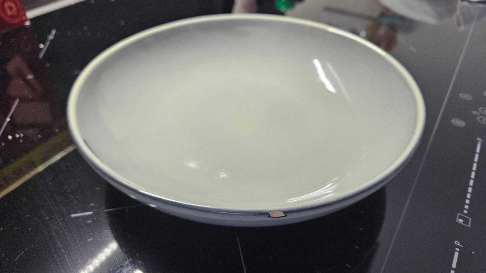 Jogo de 4 Pratos Fundos Verdes de Louça Gres