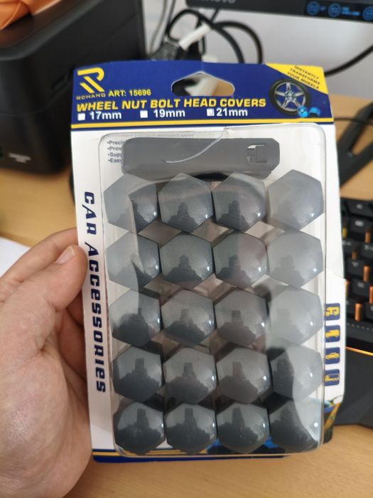 Tampas pernas porcas jantes de cor cinzenta 21m