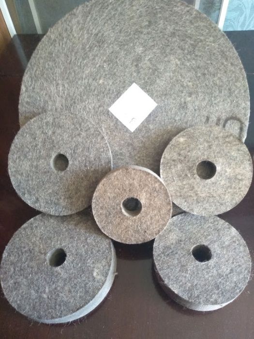 Круги полірувальні войлочні, повсть, войлок технічний листовий
