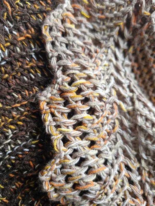 Chusta handmade – Kokonki Czekolada + Tęcza Tygrysia