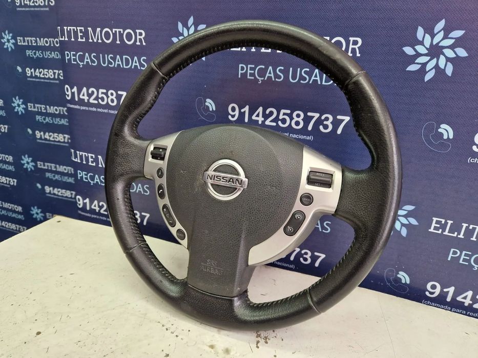 Volante usado pele com airbag NISSAN QASHQAI J10