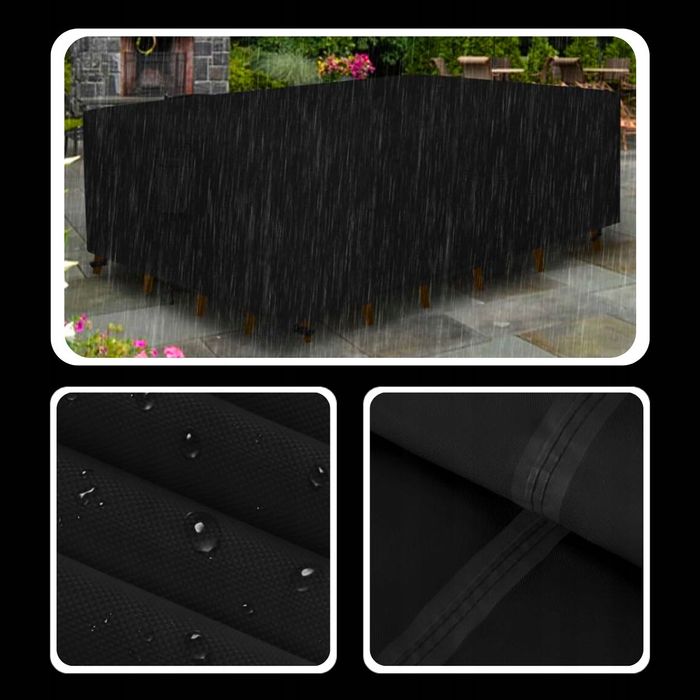 Pokrowiec Wodoodporny Na Meble Ogrodowe Mocny Wytrzymały 220x105x105cm