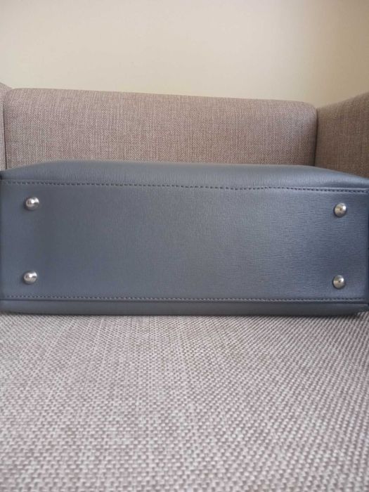 Torebka skórzana CREOLE  shopper A4 szara